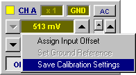 Save Calibration Settings